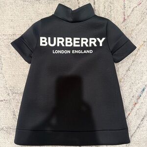 Authentic Kids Burberry Girls Neoprene Scuba Black Mock Neck Dress 3T